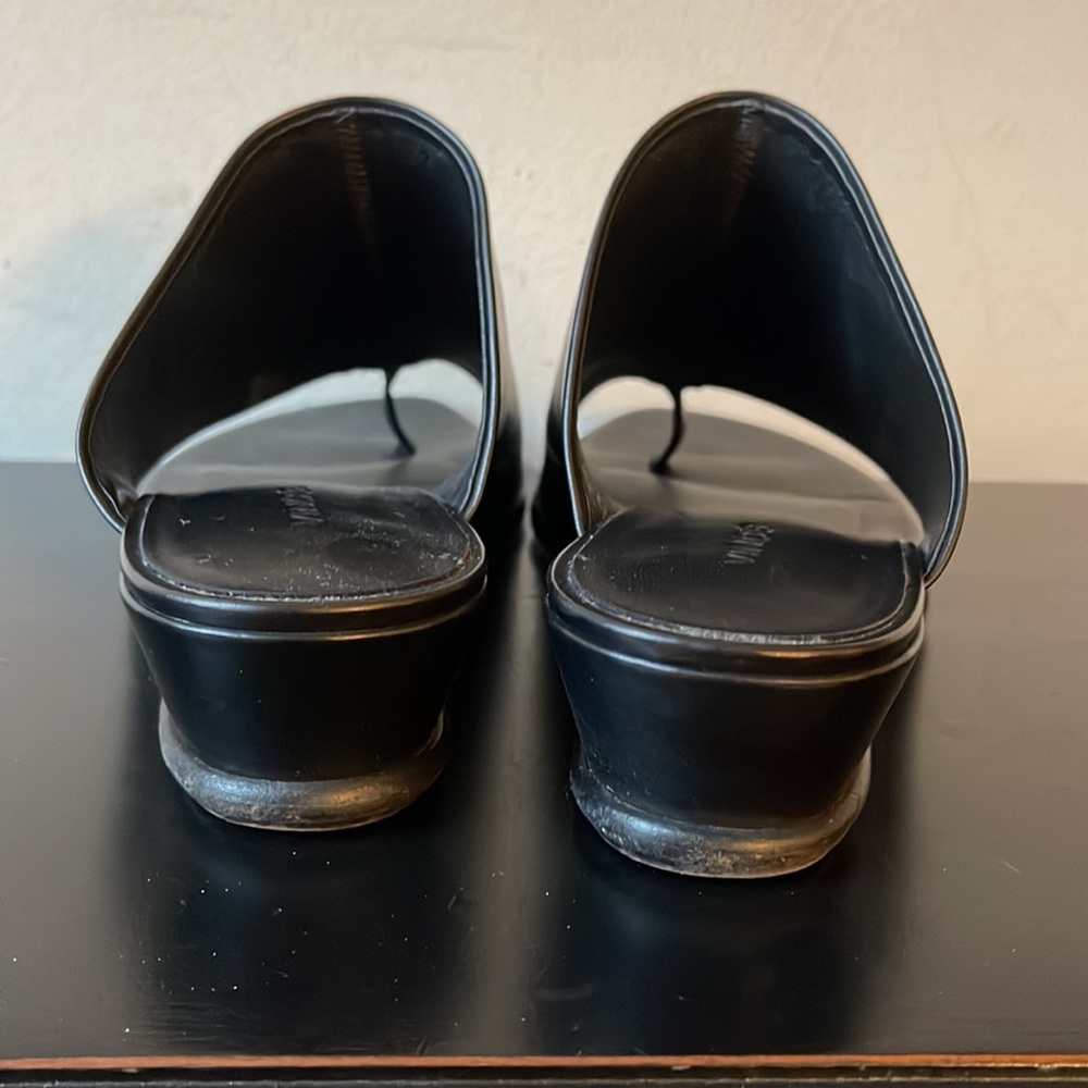 Vince black short wedge sandals size 38 - Picture 5 of 10